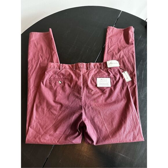 NWT Peter Millar Soft Touch Twill Trouser French Wine Men’s Sz 36x36 - Picture 2 of 7
